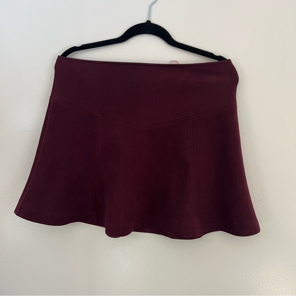 Faux suede Mini Skirt with flare